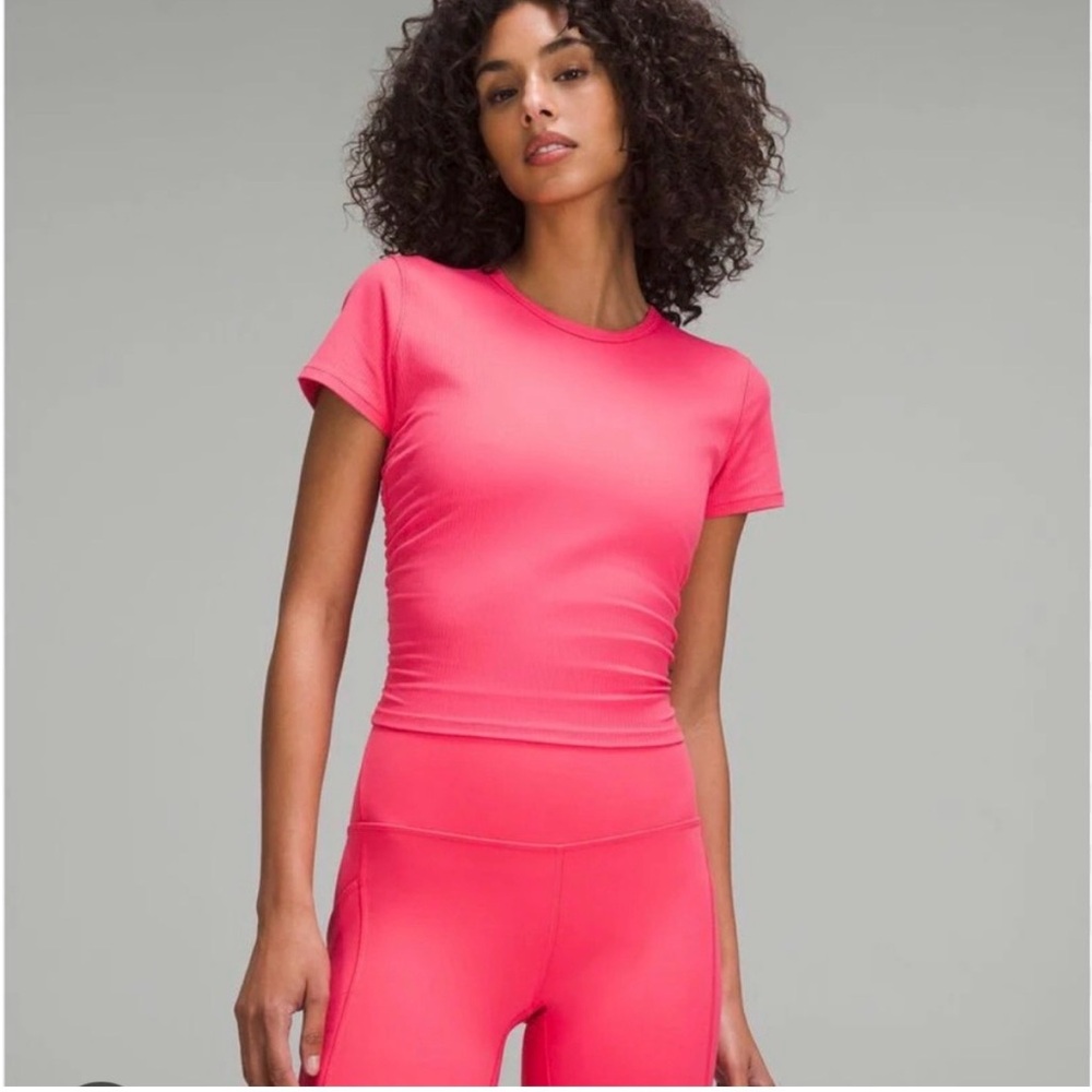 Lululemon Women’s All it Takes Ribbed shirt- glaze pink